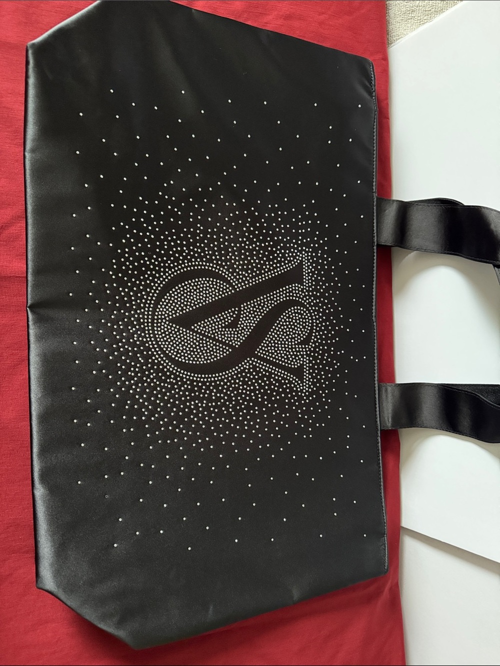 Victoria's Secret Black Tote with Silver Stud Logo